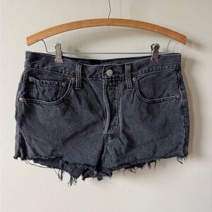 Levi's black Charcoal Jean Shorts cutoffs for Women